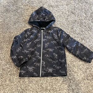 Kids Dinosaur Print Hooded Jacket